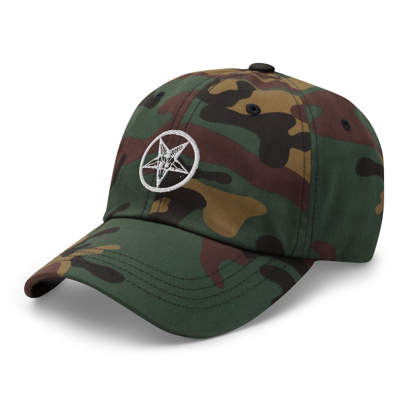 Pentagram Dad Hat (white embroidery)