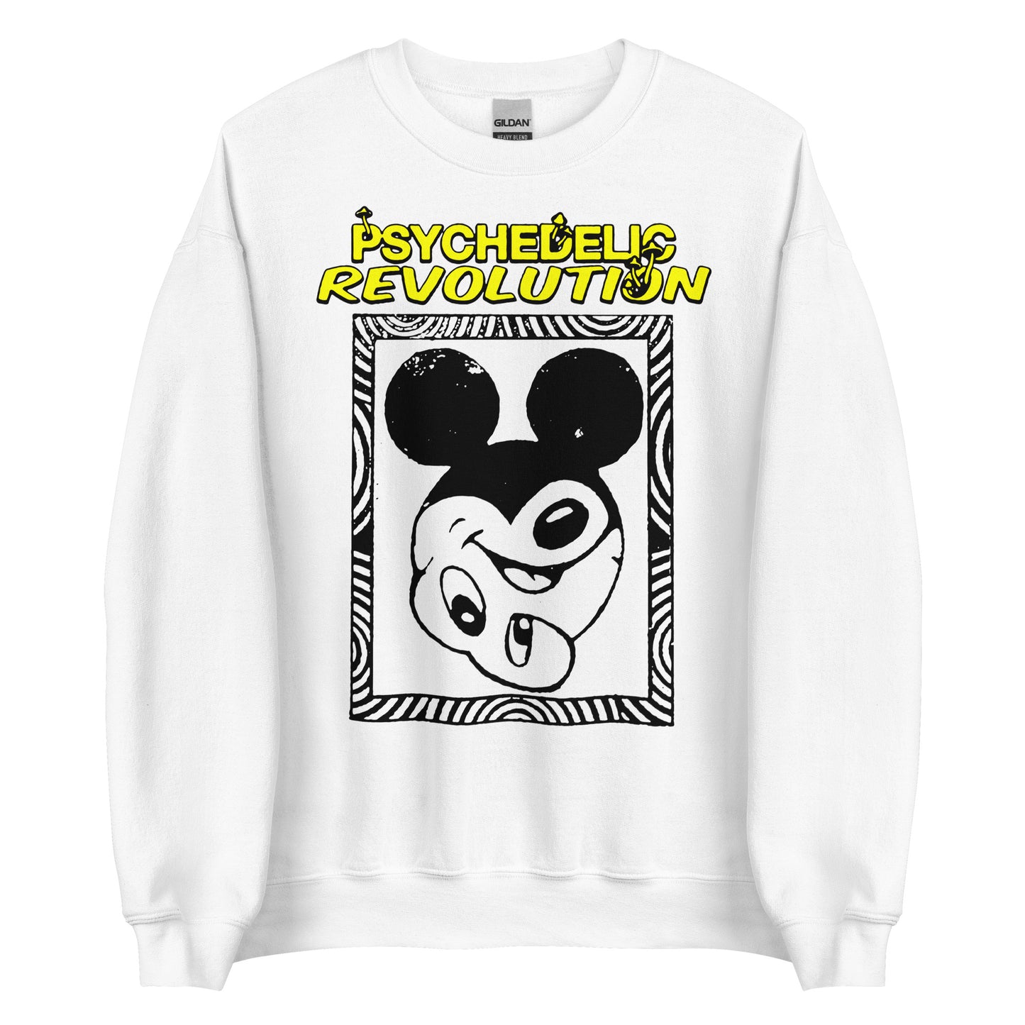 Psychedelic Revolution unisex sweatshirt underground art white