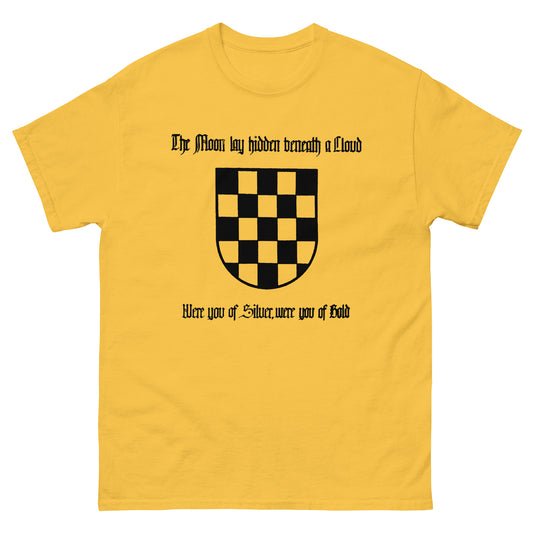 Exclusive long sleeve shirt inspired by The Moon Lay Hidden Beneath A Cloud and their cult release “Were You Of Silver, Were You Of Gold”.
Minimal yet haunting design, perfect for fans of ritual ambient, dark folk, and medieval-inspired underground music.