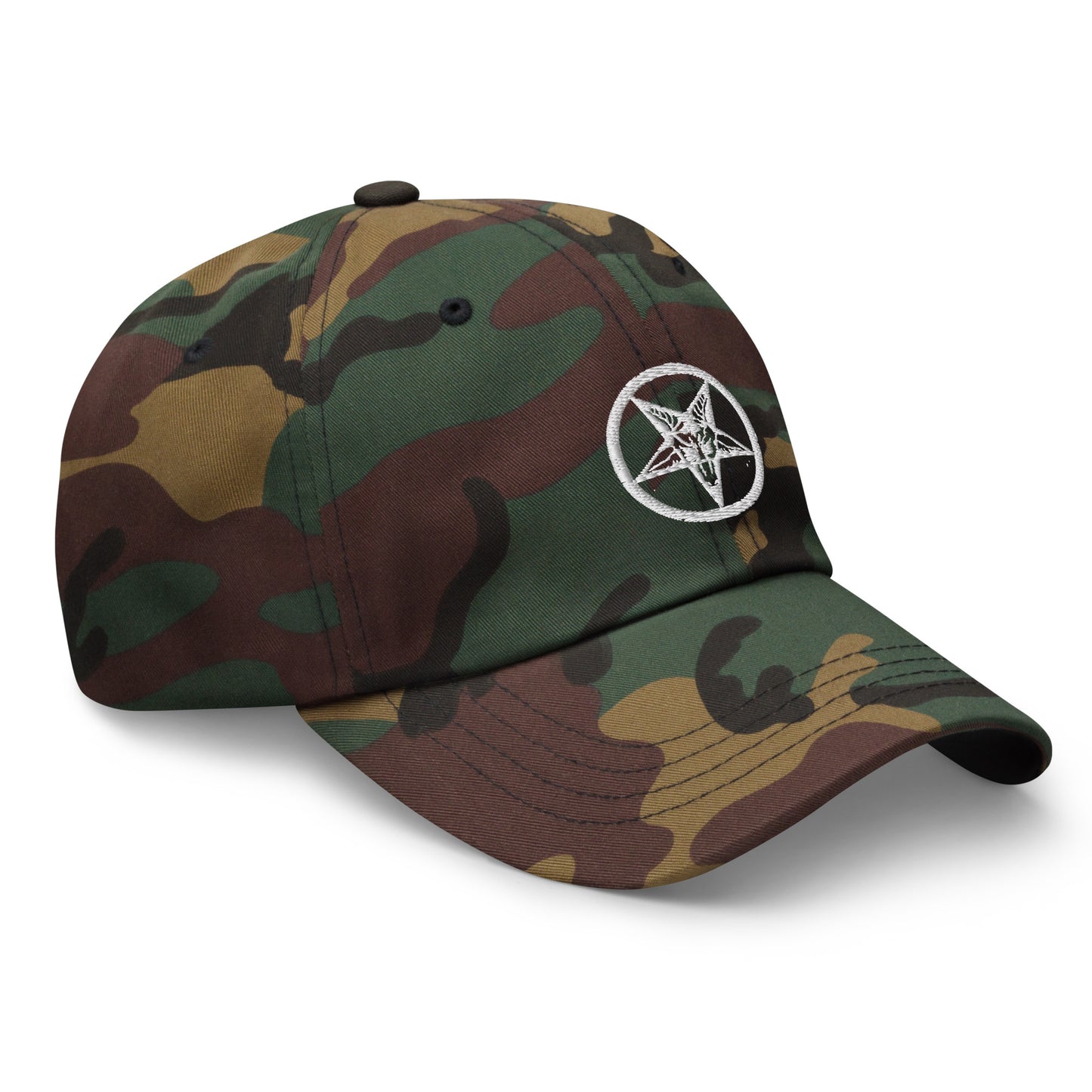 Pentagram Dad Hat (white embroidery)